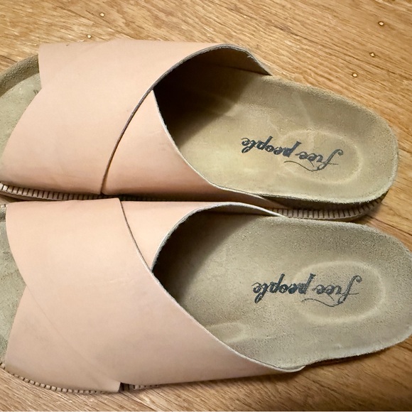 Free People Shoes - Free People Women's Tan Slide Sandals size 6.5 NWOT